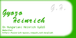 gyozo heinrich business card